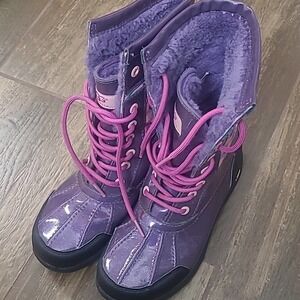 Ugg Boots Sz 5 Purple Pink Lace Up